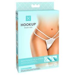 Hookup Remote Bow-Tie G-String Wh S-L