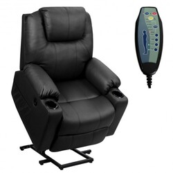 Category: Dropship Massage & Relaxation, SKU #HW65588+, Title: Electric Power Lift Leather Massage Sofa-Black