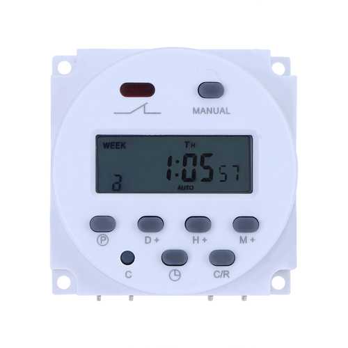CN101A 12V 36V 110V 220V Programmable Digital LCD Power Timer Switch Relay 16A Timers