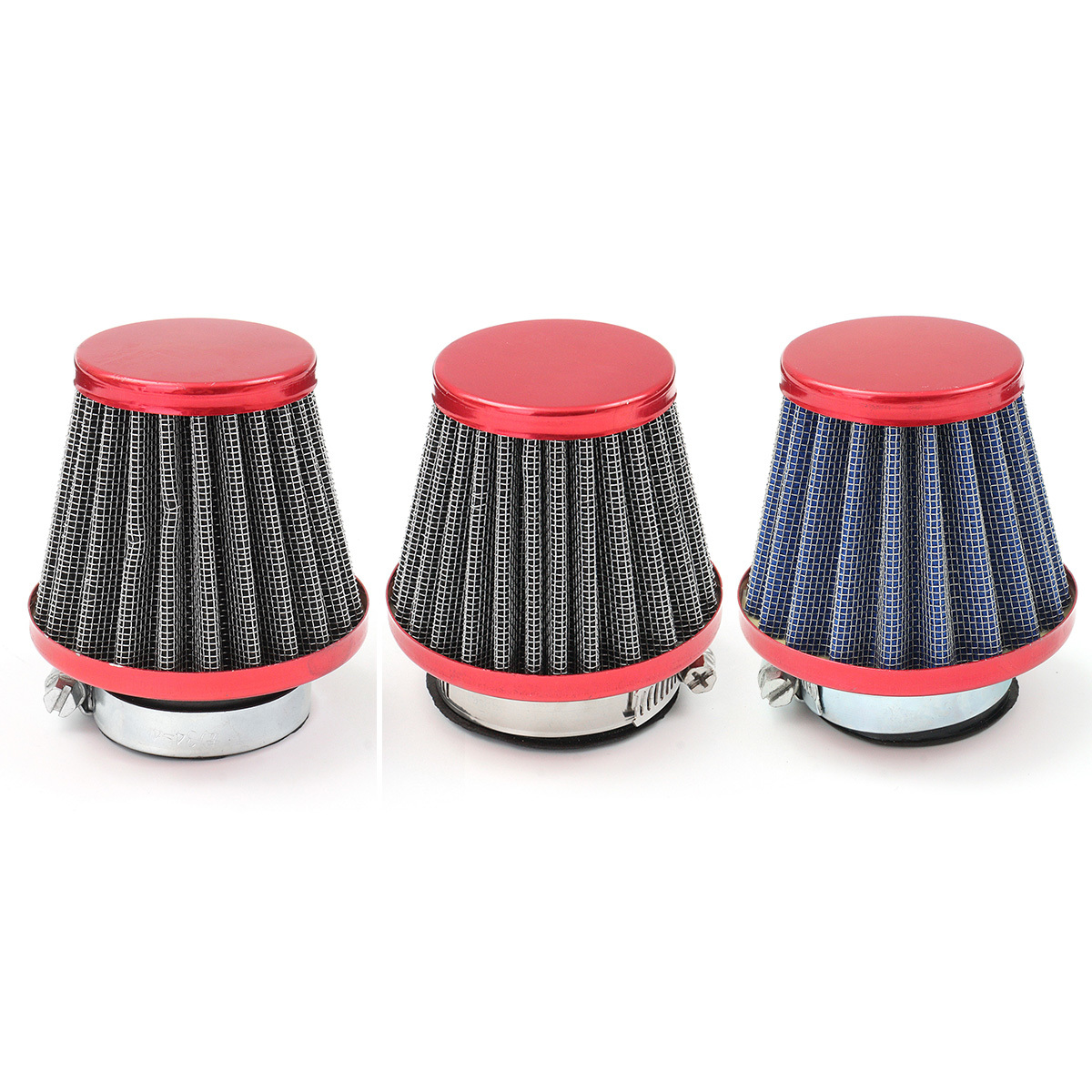 36mm Scooter Air Filter Blue Performance Mushroom Style Bent Angled Neck /& Cover