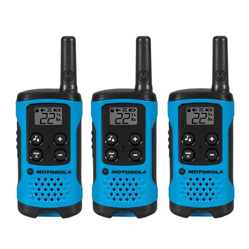 T100TP 3 Pack 16 Mile Range Blue Radios