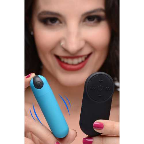 Vibrating Bullet with Remote Control - Blue