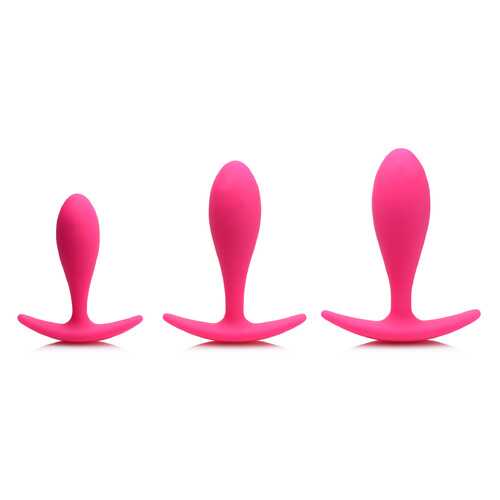 Rump Bumpers 3 Piece Silicone Anal Plug Set - Pink