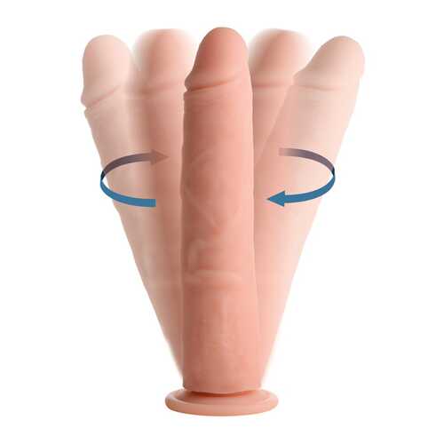 Vibrating and Rotating Remote Control Silicone Dildo - 9 Inch