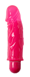 Pink Vibrating 6.75 inch Jelly Dong