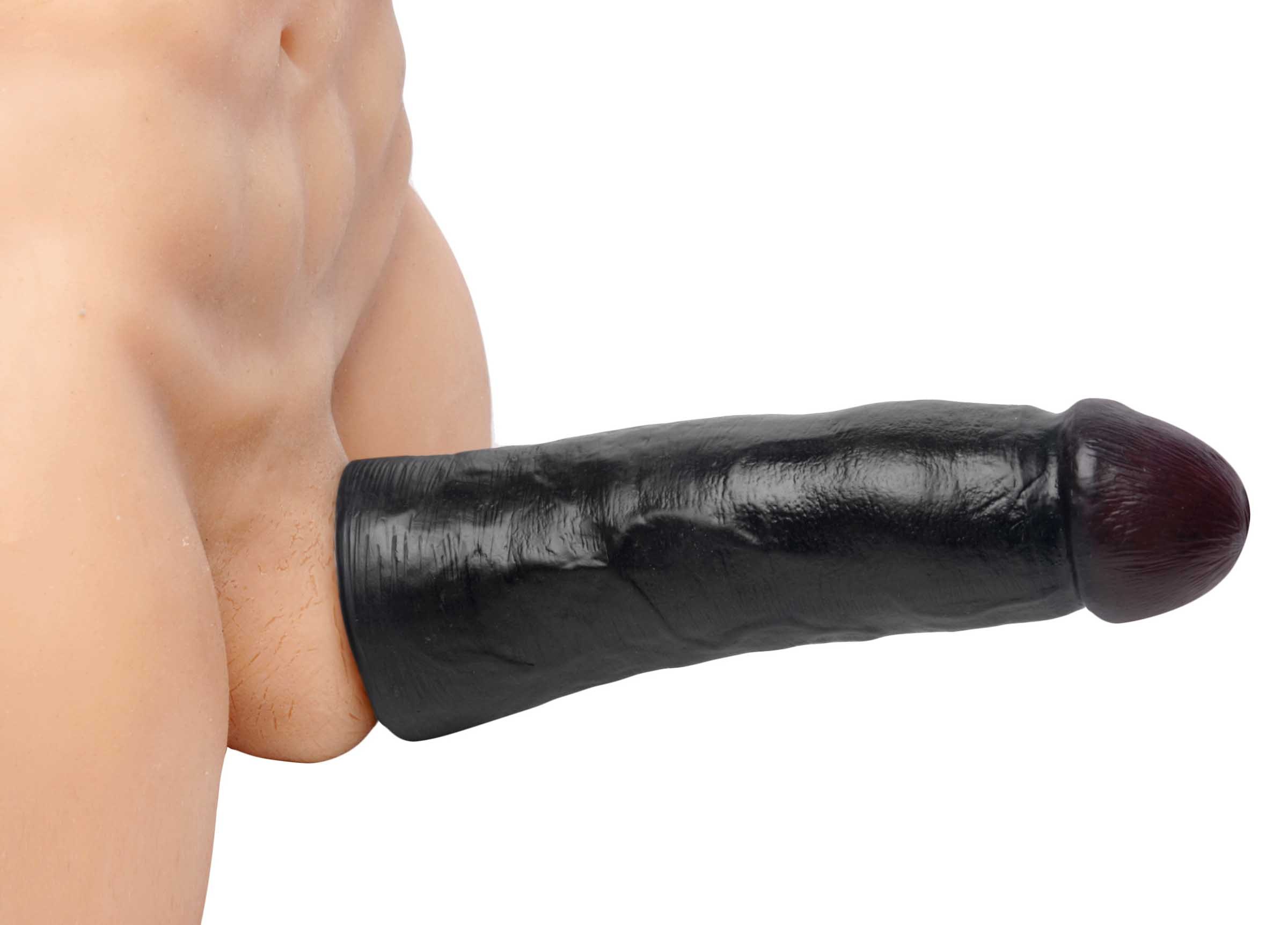 Vibrating Penis Sleeve Penis Extension Enlargement Hollow Strap On Dildo Sex Toy India