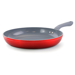 Better Chef Aluminum Non-Stick Ceramic Coated 12-Inch Frypan- Red