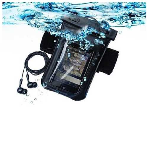 Waterproof Bag for you Smartphone with Music Out Jack and Waterproof Headphones
