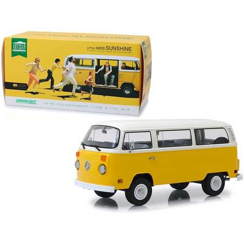 1978 Volkswagen Type 2 (T2) Bus Yellow with White Top "Little Miss Sunshine" (2006) Movie 1/18 Diecast Model by Greenlight
