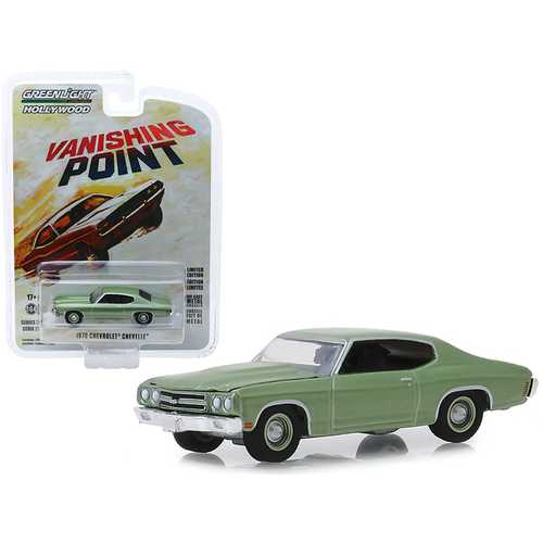 1970 Chevrolet Chevelle Green "Vanishing Point" (1971) Movie "Hollywood Series" Release 25 1/64 Diecast Model Car by Greenlight