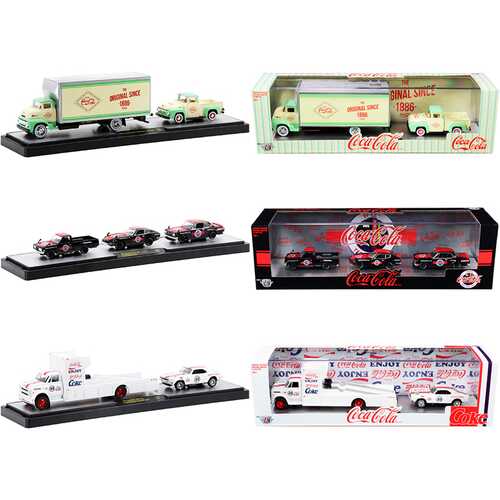 Auto Haulers "Coca-Cola" Set of 3 pieces Release 10 Limited Edition to 6400 pieces Worldwide 1/64 Diecast Models by M2 Machines
