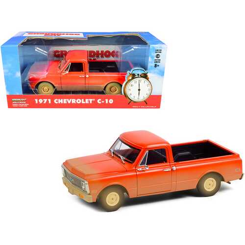 1971 Chevrolet C-10 Pickup Truck Orange (Dirty) "Groundhog Day" (1993) Movie 1/24 Diecast Model Car by Greenlight