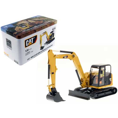 CAT Caterpillar 308E2 CR SB Mini Hydraulic Excavator with Working Tools and Operator "High Line Series" 1/32 Diecast Model by Diecast Masters