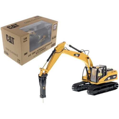 CAT Caterpillar 320D L Hydraulic Excavator with Hammer and Operator "Core Classics Series" 1/50 Diecast Model by Diecast Masters