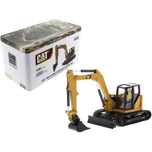 CAT Caterpillar 309 CR Next Generation Mini Hydraulic Excavator with Work Tools and Operator "High Line" Series 1/50 Diecast Model by Diecast Masters