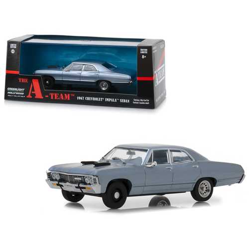 1967 Chevrolet Impala Sedan Steel Blue "The A-Team" (1983-1987) TV Series 1/43 Diecast Model Car by Greenlight