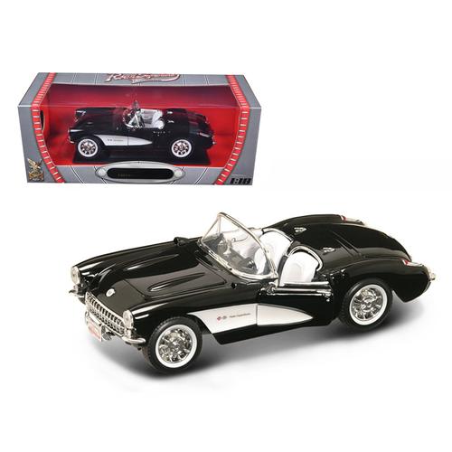 JADA 1957 CORVETTE BLACK 1//24 DIECAST CAR 90935BK