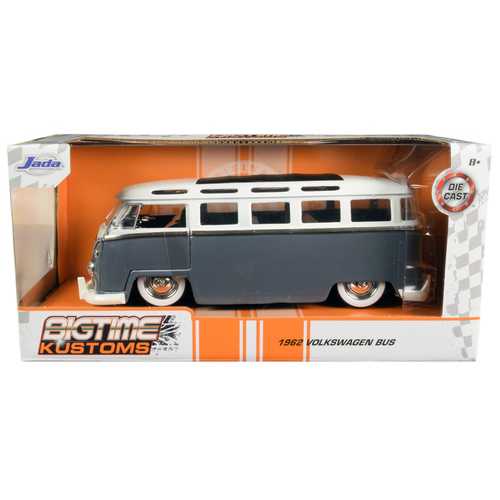 1962 Volkswagen Bus Gray and White "Bigtime Kustoms" 1/24 Diecast Model by Jada