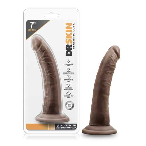 DR SKIN 7 COCK W SUCTION CUP CHOCOLATE "
