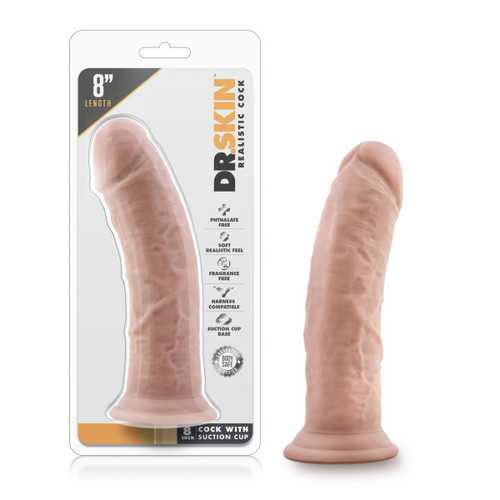 DR SKIN 8 COCK W SUCTION CUP VANILLA "