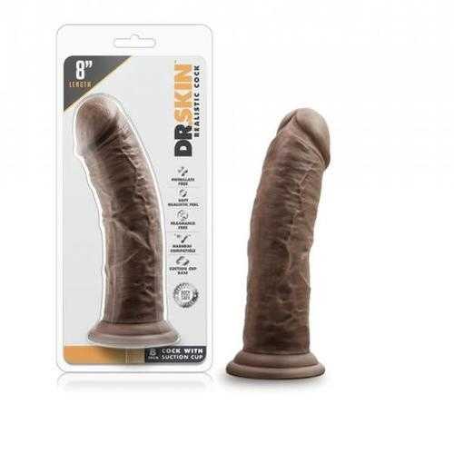 DR SKIN 8 COCK W SUCTION CUP CHOCOLATE "