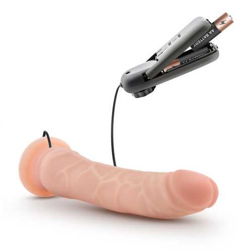 DR. SKIN 8.5 VIBRATING REALISTIC COCK W/SUCTION CUP VANILLA"