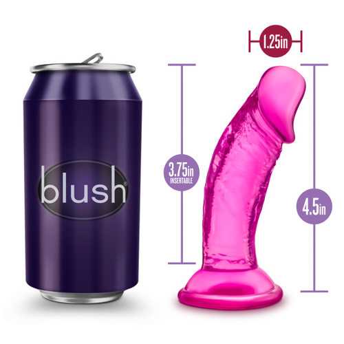 B YOURS SWEET N SMALL 4IN DILDO W/ SUCTION CUP PINK 