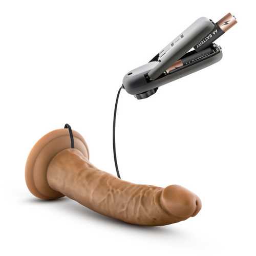 DR. SKIN DR. DAVE 7IN MOCHA VIBRATING COCK W/ SUCTION CUP 