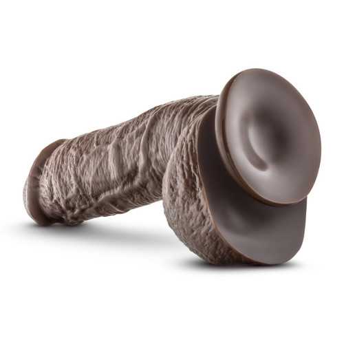 DR. SKIN MR. D 8.5IN DILDO W/ SUCTION CUP CHOCOLATE 