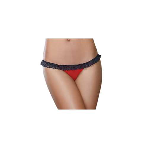 OPEN BACK PANTY SMALL RED/BLACK 