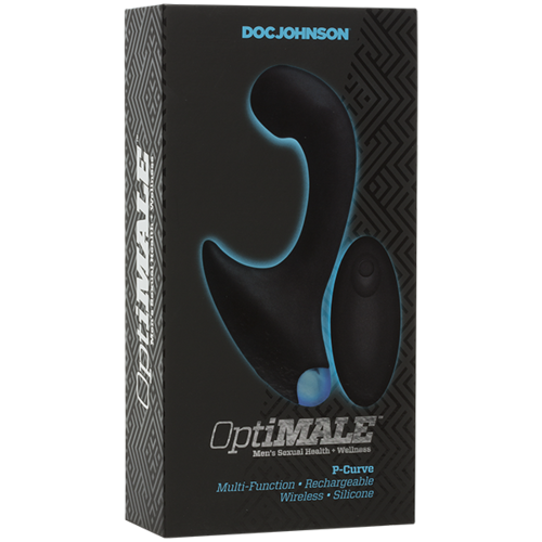 OPTIMALE P-CURVE SILICONE REMOTE RECHARGEABLE BLACK 