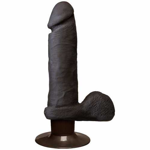 THE REALISTIC COCK ULTRASKYN VIBRATING 6IN -BLACK BX 