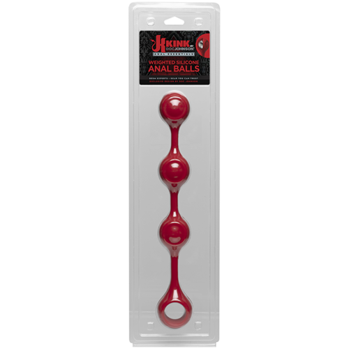 (WD) KINK WEIGHTED SILICONE AN BALLS RED 
