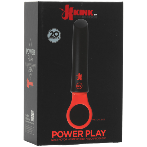 KINK POWER PLAY W SILICONE GRIP RING BLACK/RED 