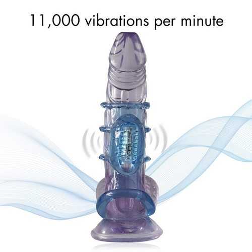 DOCTOR LOVE ZINGER VIBRATING COCK CAGE BLUE 