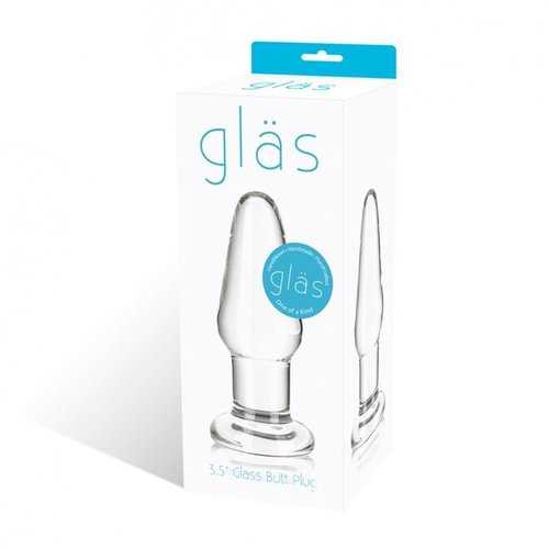 GLAS GLASS BUTT PLUG 3.5 "
