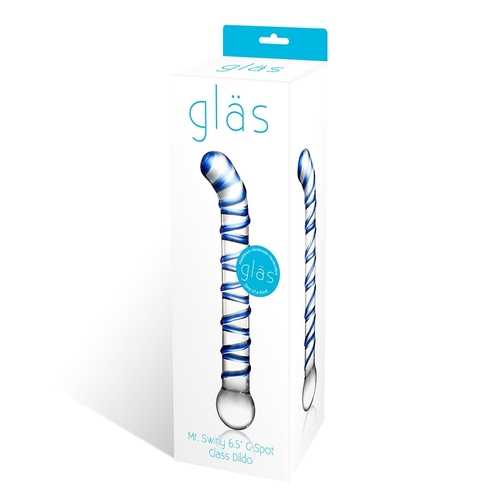 GLAS MR. SWIRLY 6.5 G-SPOT GLASS DILDO "