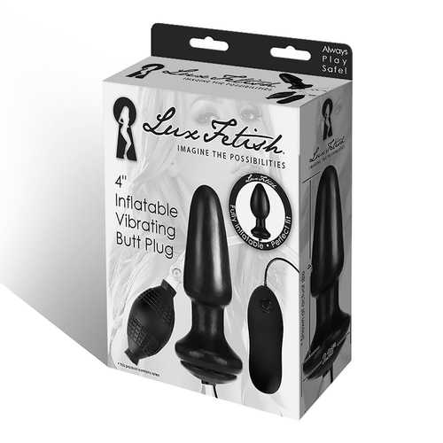 4IN INFLATABLE VIBRATING BUTT PLUG 
