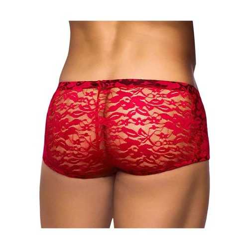 MINI SHORT STRETCH LACE SMALL RED 