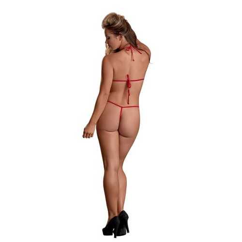 (WD) HYPNOTIC SWIRL CUPLESS & CROTCHLESS TEDDY RED LARGE 