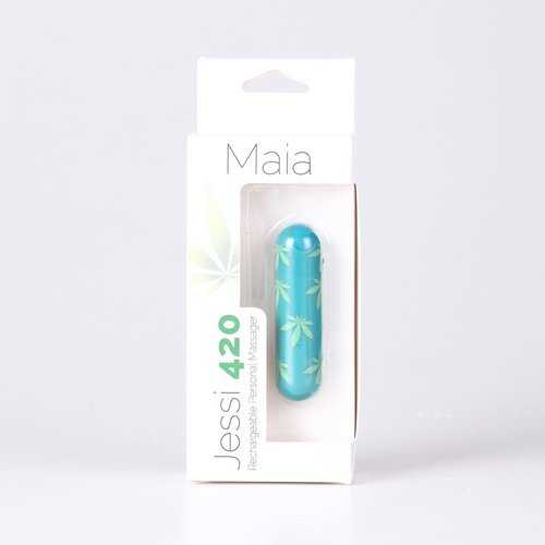 JESSI 420 10 FUNCTION MINI RECHARGEABLE BULLET EMERALD 