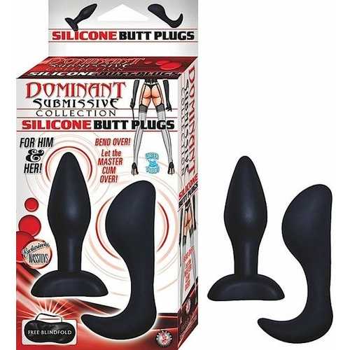 DOMINANT SUBMISSIVE BUTT PLUGS BLACK 