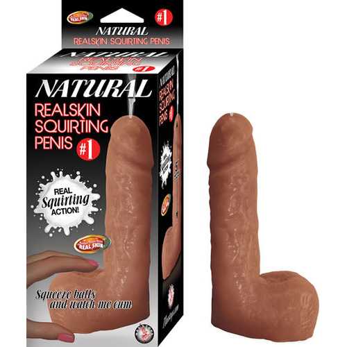 NATURAL REALSKIN SQUIRTING PENIS #1 BROWN 