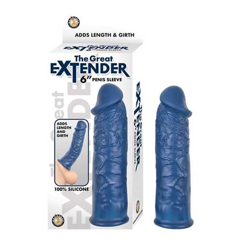 THE GREAT EXTENDER 6 PENIS SLEEVE BLUE "