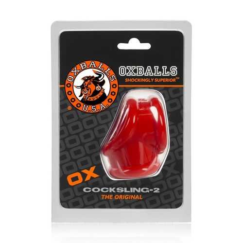 COCKSLING 2 COCK & BALL SLING OXBALLS RED (NET) 
