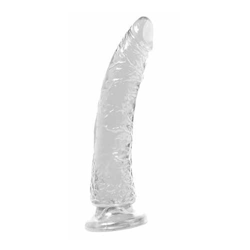 BASIX RUBBER WORKS SLIM DONG 7IN CLEAR W/ SUCTION CUP 