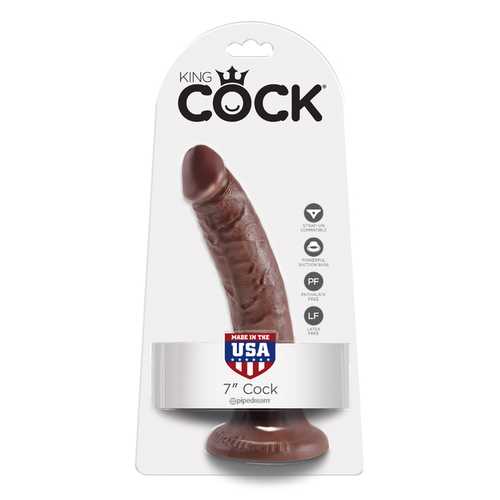 KING COCK 7 IN COCK BROWN 