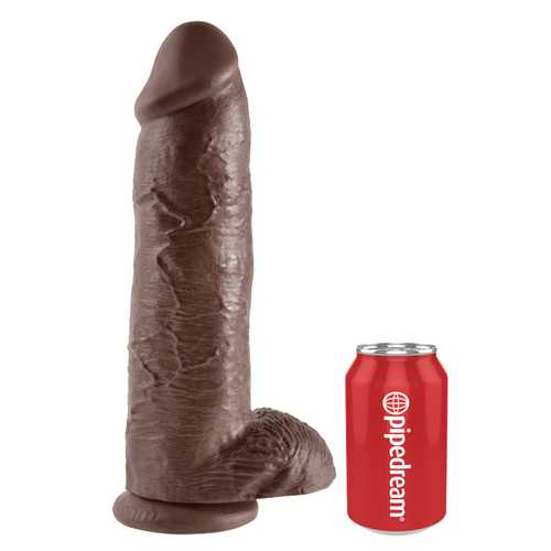 KING COCK 12 IN COCK W/BALLS BROWN 