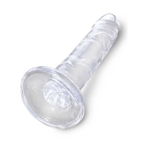 KING COCK CLEAR 6 IN COCK W/O BALLS 