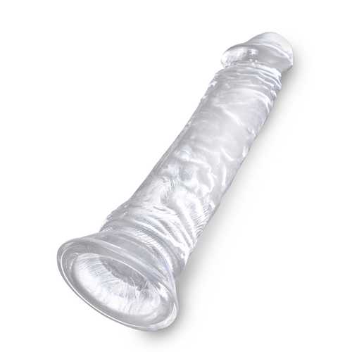 KING COCK CLEAR 8 IN COCK W/O BALLS 